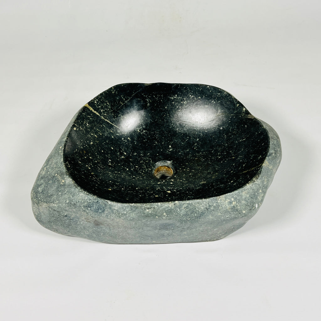 Green Sparkle River Stone Sink