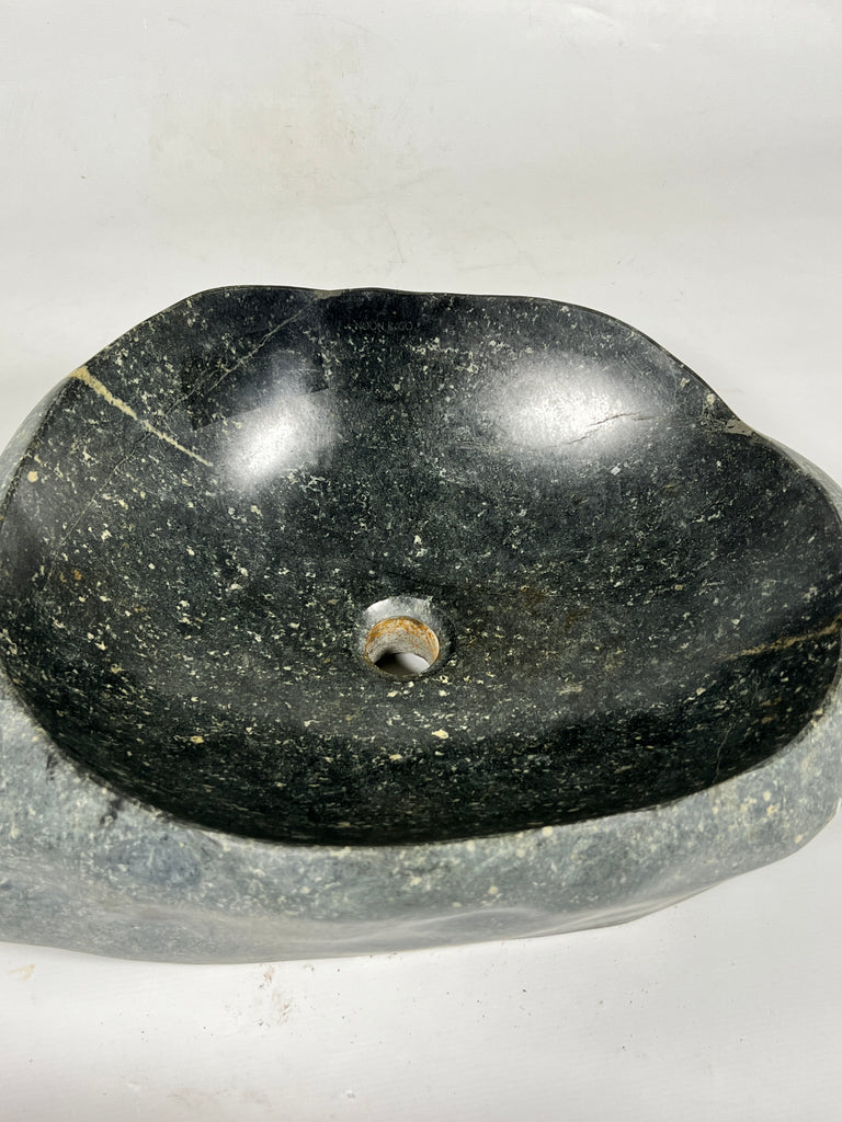 Green Sparkle River Stone Sink