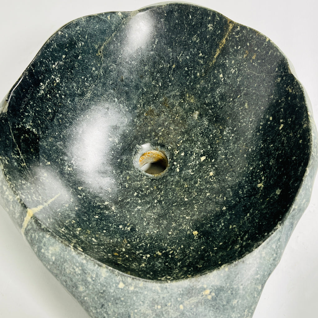 Green Sparkle River Stone Sink