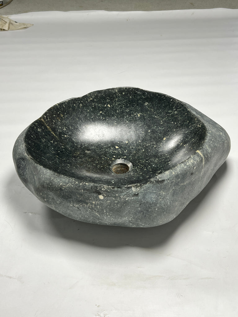 Green Sparkle River Stone Sink