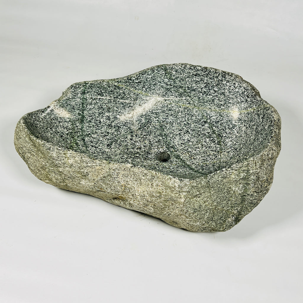 Grey Spotted River Stone Sink