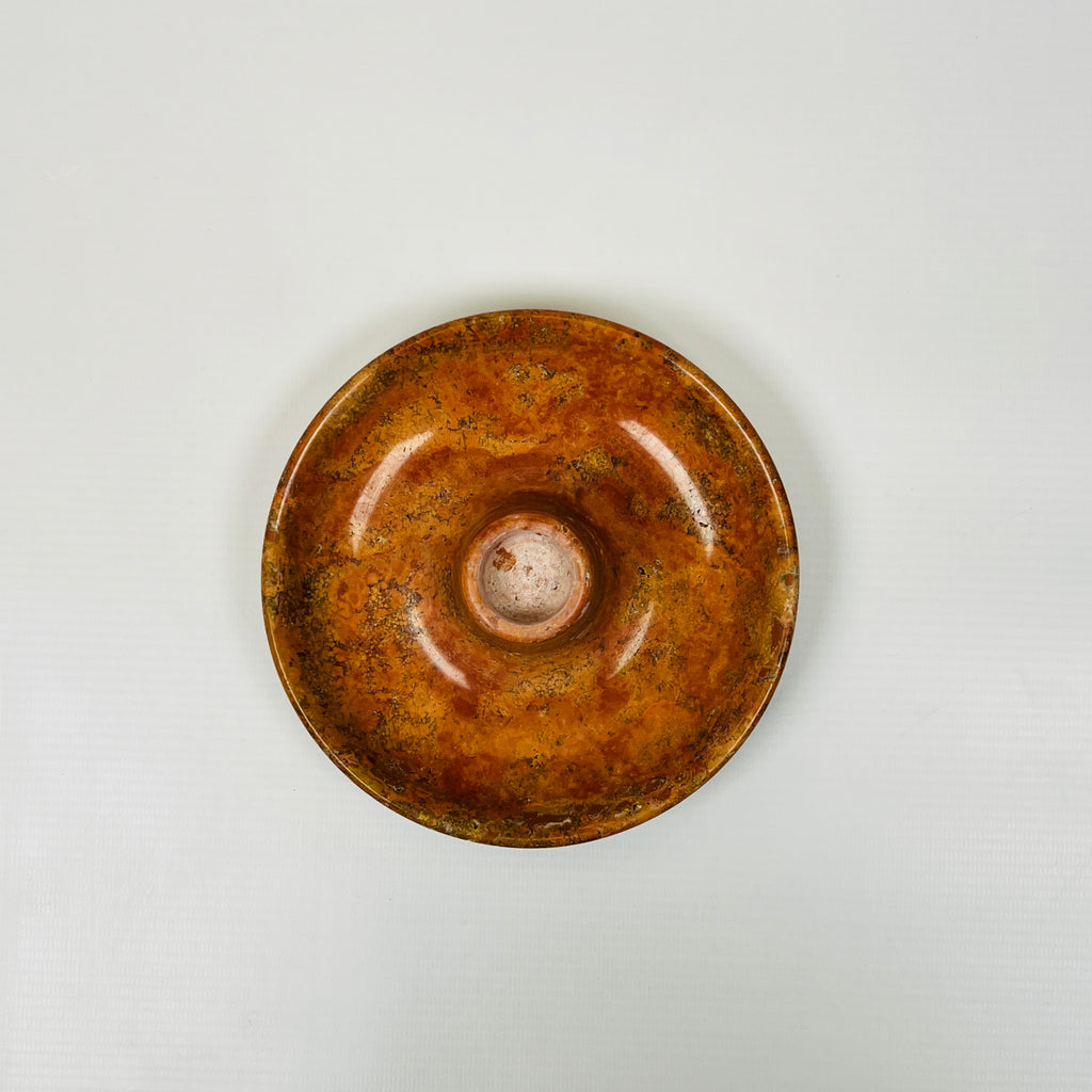 Donut Hole Rare Alicante Marble Candle Stand