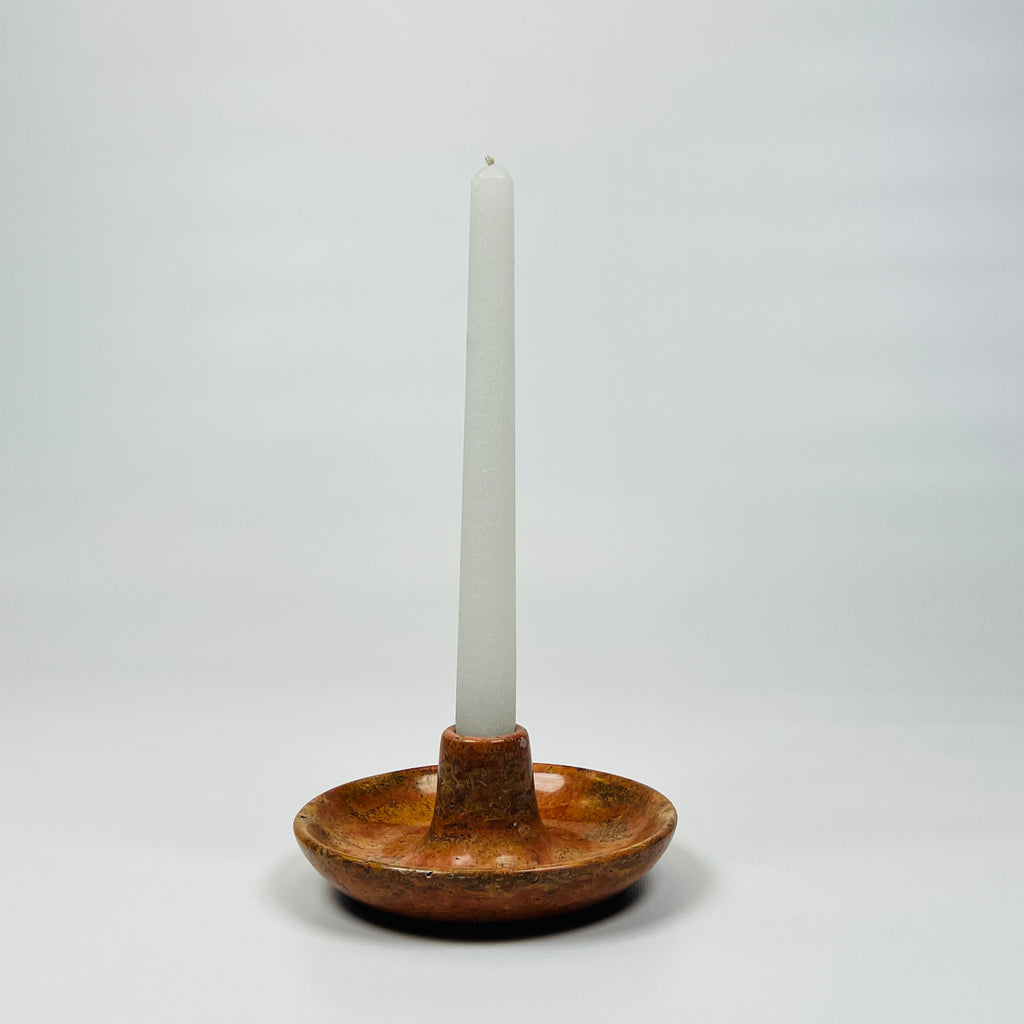 Donut Hole Rare Alicante Marble Candle Stand