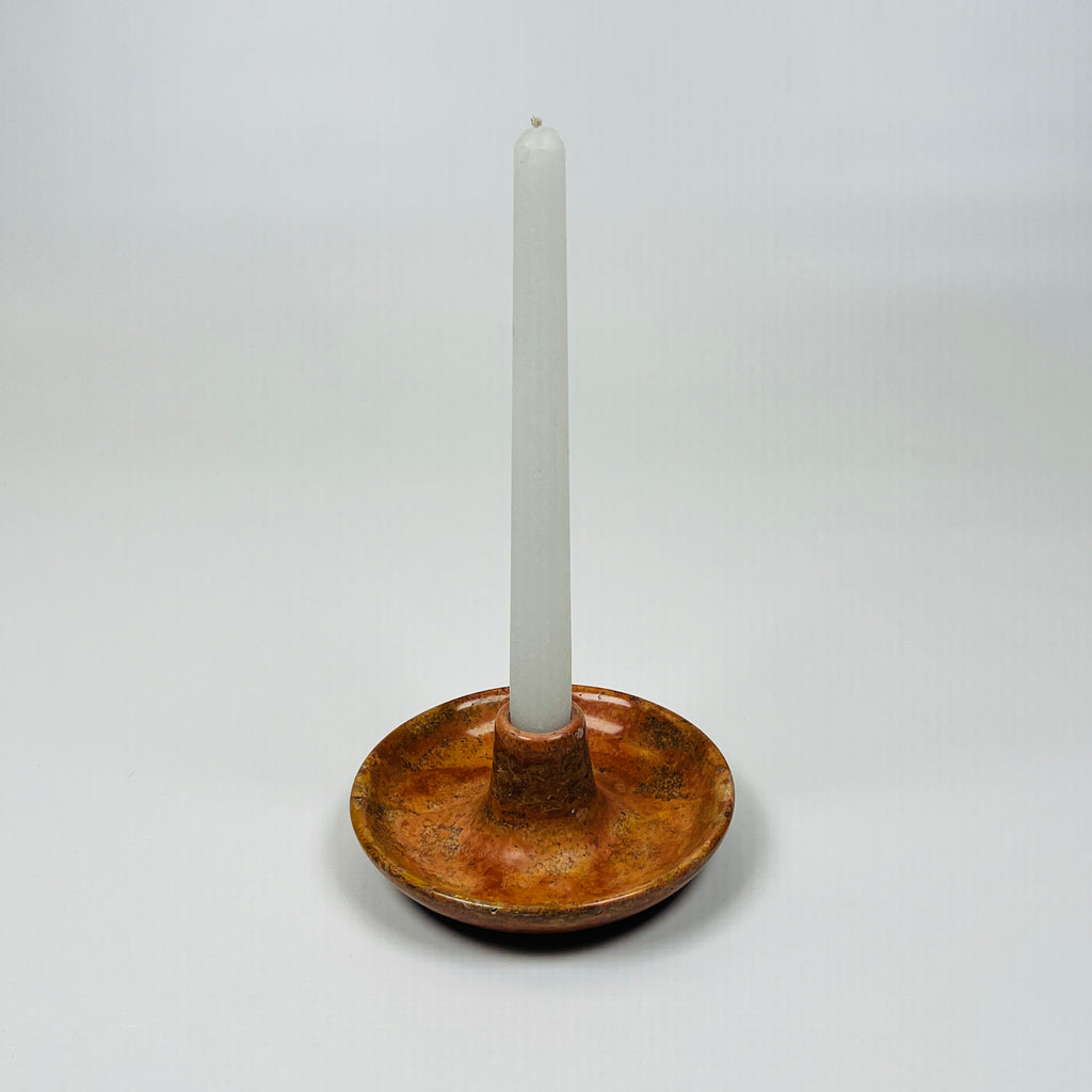 Donut Hole Rare Alicante Marble Candle Stand