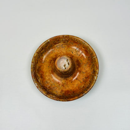 Shallow Dish Candle Holder - Red