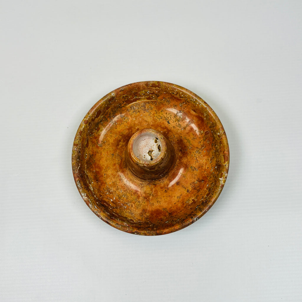 Donut Hole Rare Alicante Marble Candle Stand