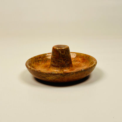 Shallow Dish Candle Holder - Red