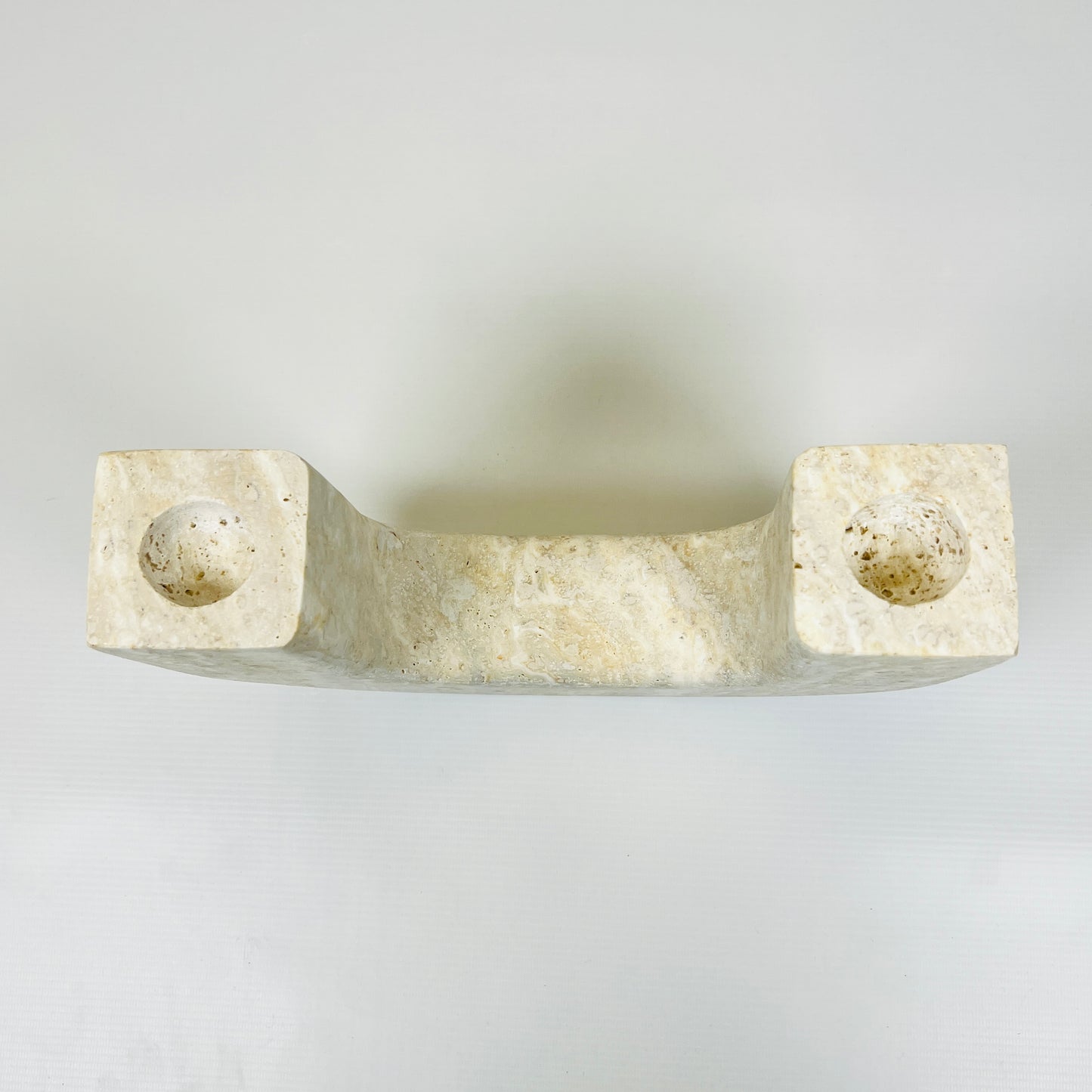 U-Shape Candle Stand - Travertine