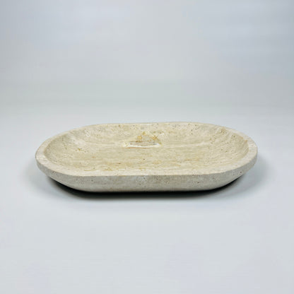 Travertine Oval Marked Tray (Small)