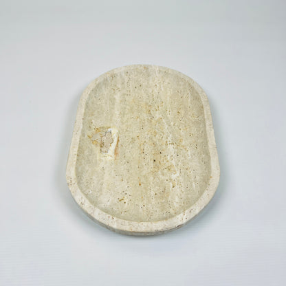 Travertine Oval Marked Tray (Small)