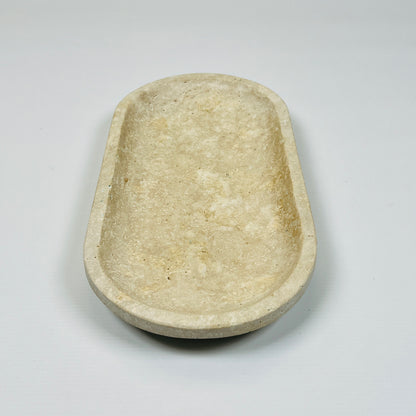 Travertine Oval Blotched Tray