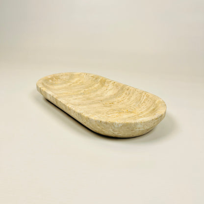Travertine Oval Grazed Tray