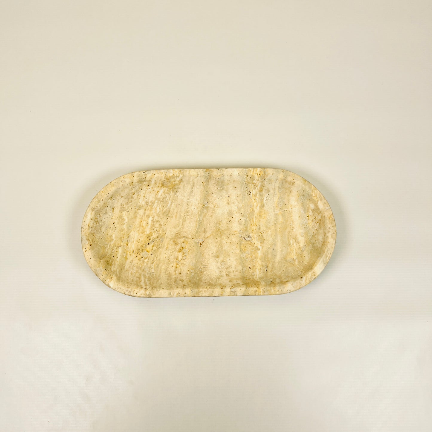 Travertine Oval Grazed Tray