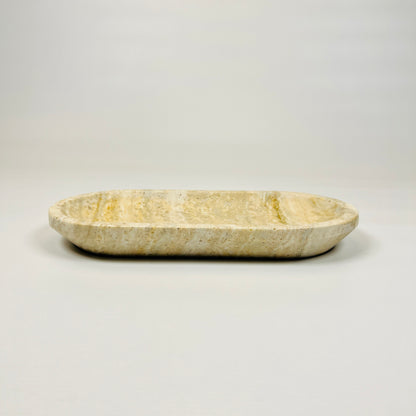 Travertine Oval Grazed Tray