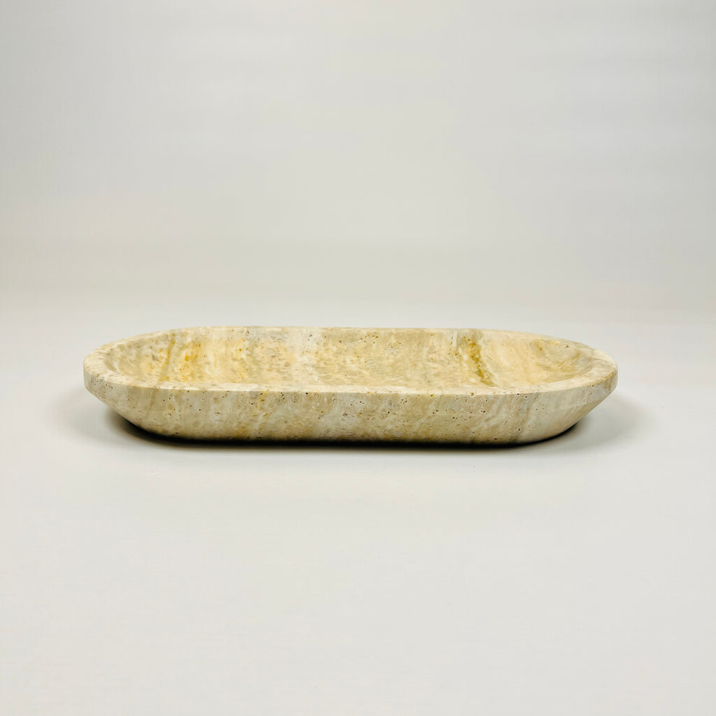 Travertine Oval Grazed Tray