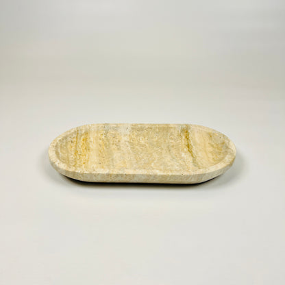 Travertine Oval Grazed Tray