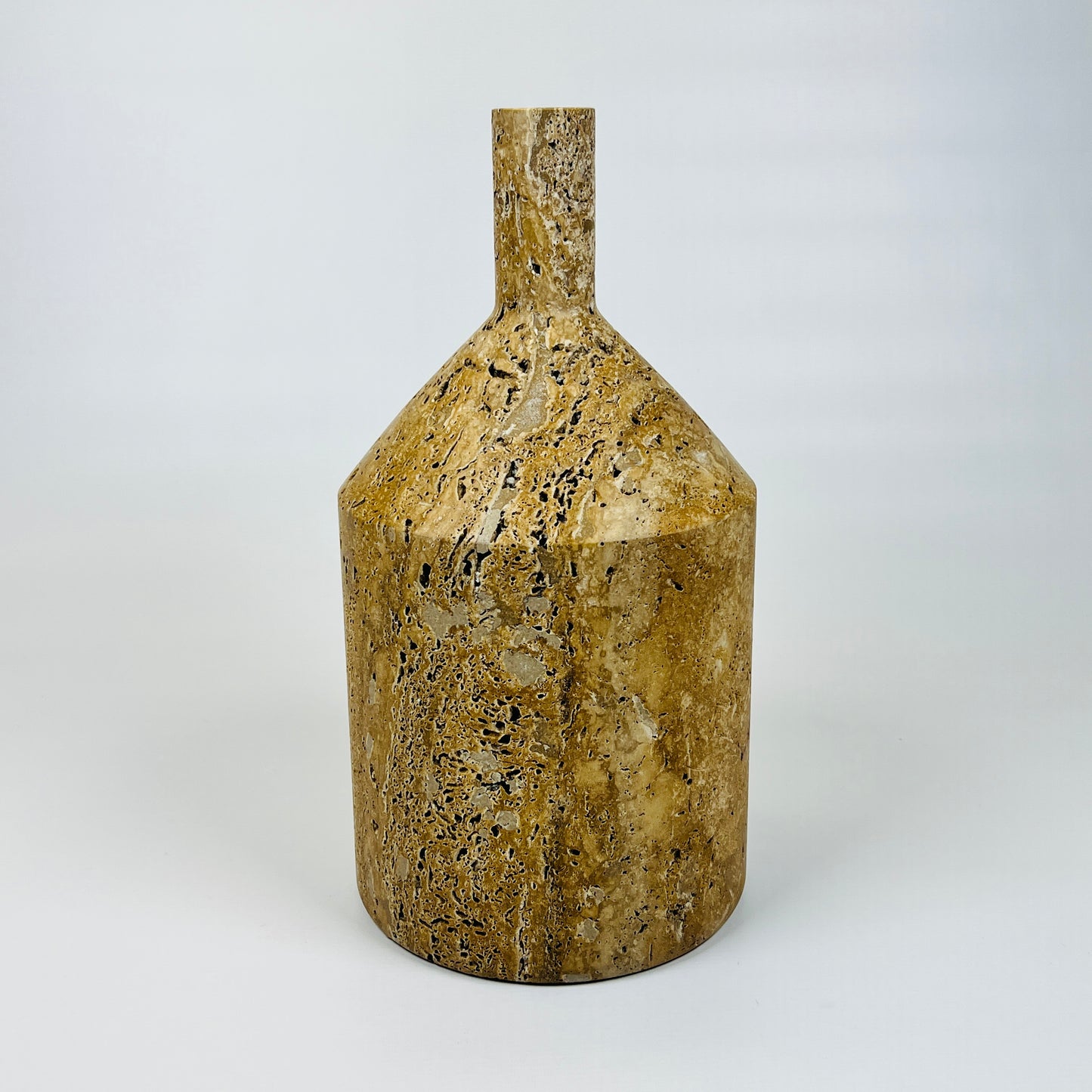 Chunky Ornament Bottle - Travertine