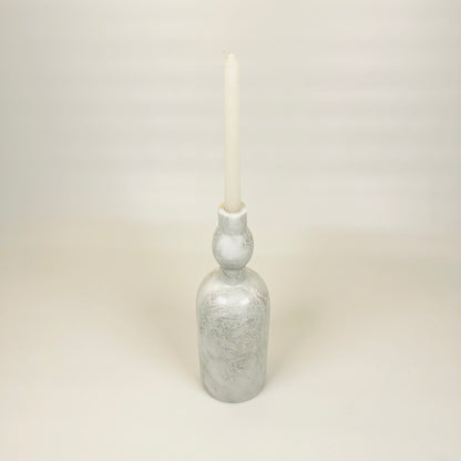 Bulged Ornament Bottle - Gray