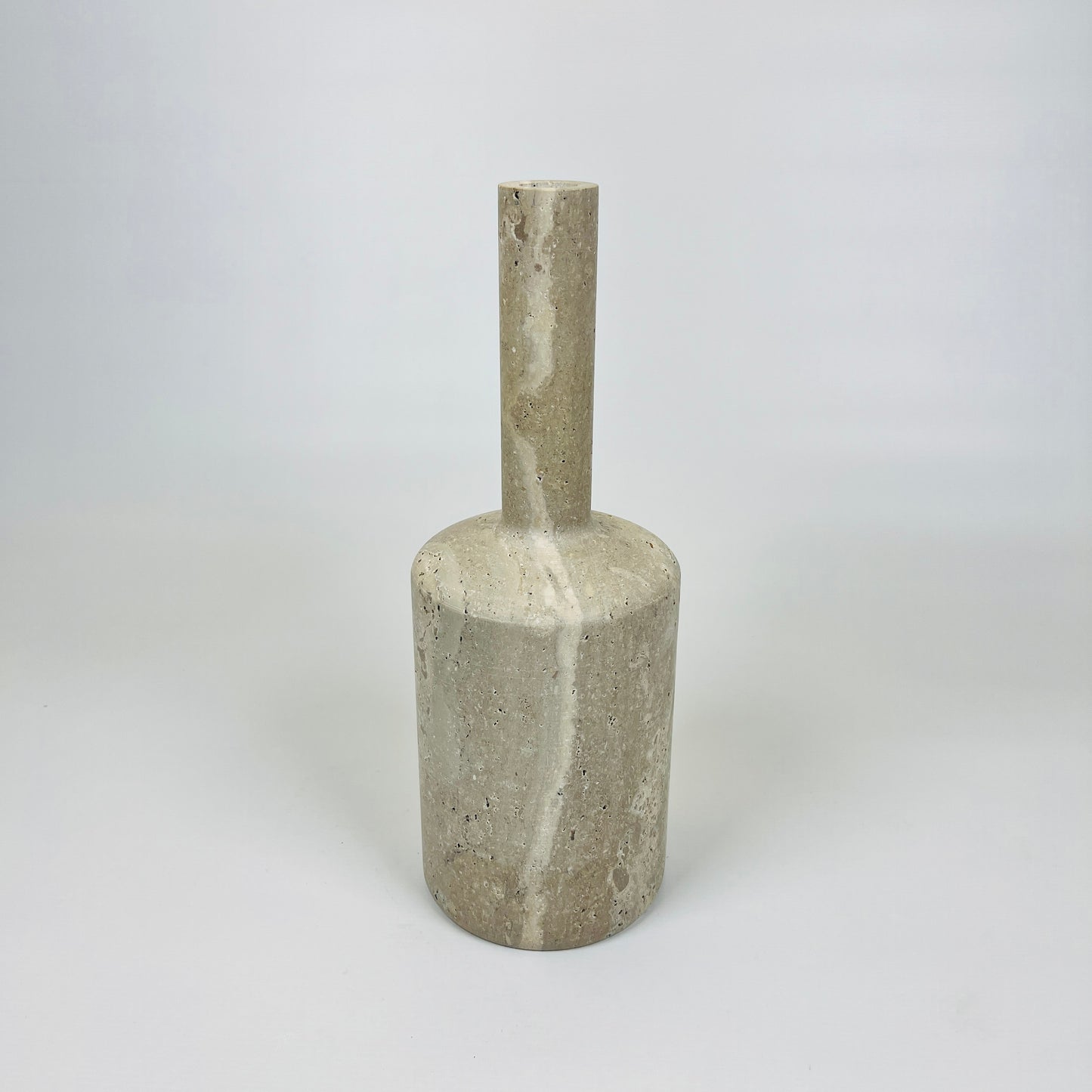 Funnel Neck Ornament Bottle - Travertine