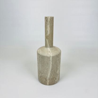 Funnel Neck Ornament Bottle - Travertine