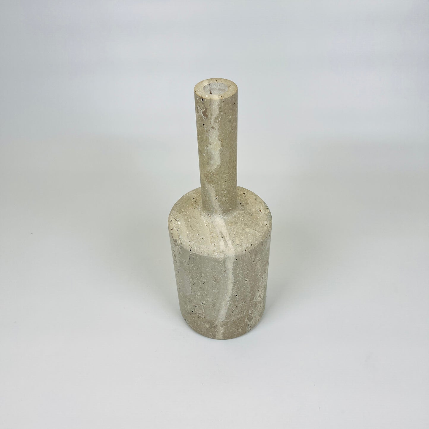 Funnel Neck Ornament Bottle - Travertine