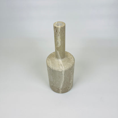 Funnel Neck Ornament Bottle - Travertine