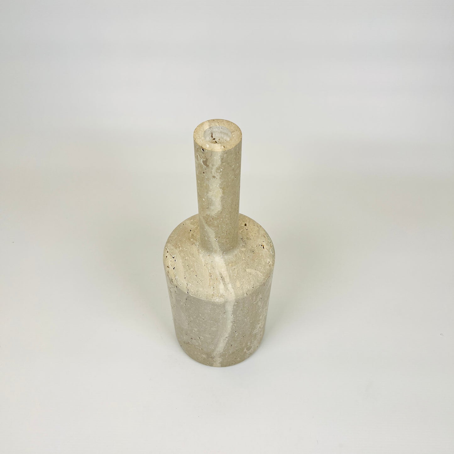 Funnel Neck Ornament Bottle - Travertine