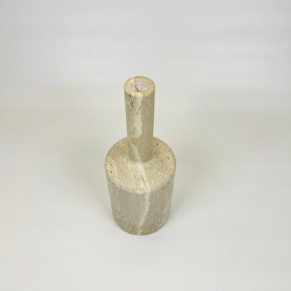 Funnel Neck Ornament Bottle - Travertine
