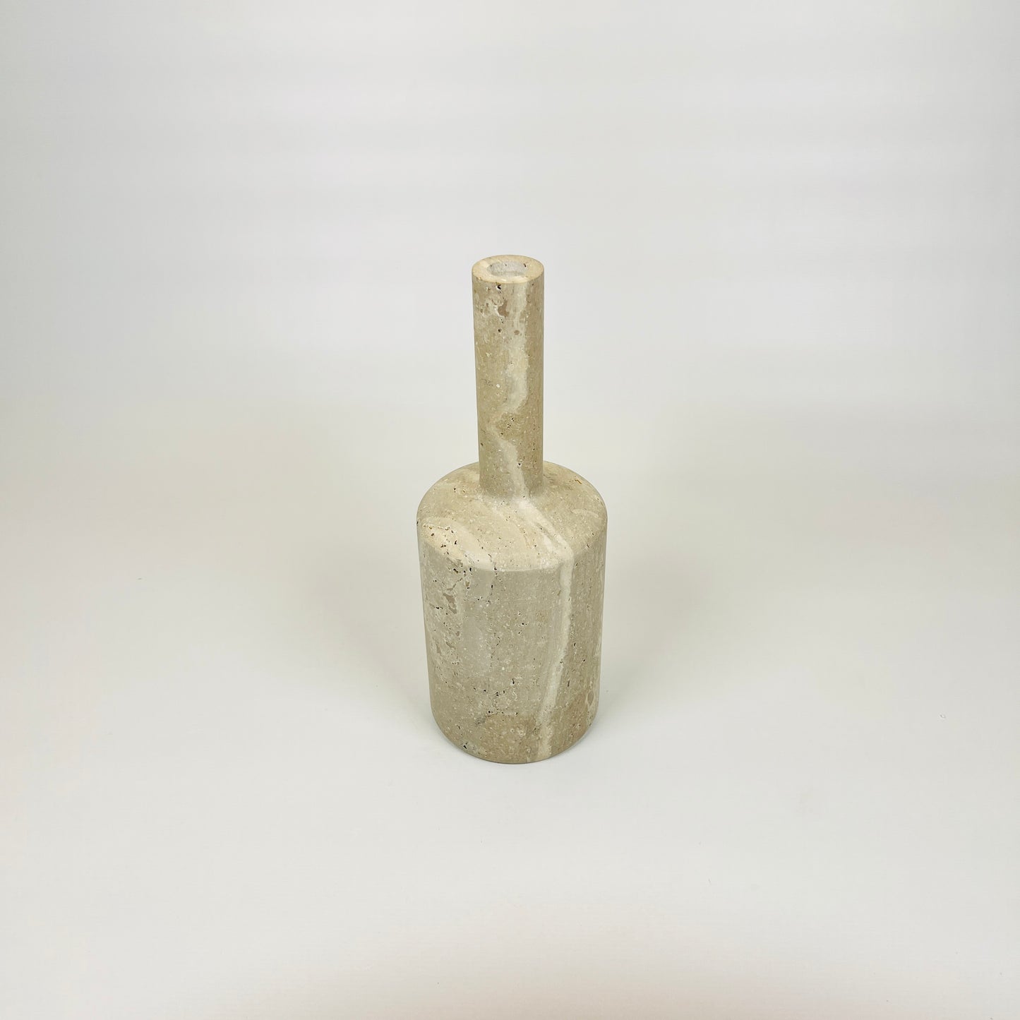 Funnel Neck Ornament Bottle - Travertine