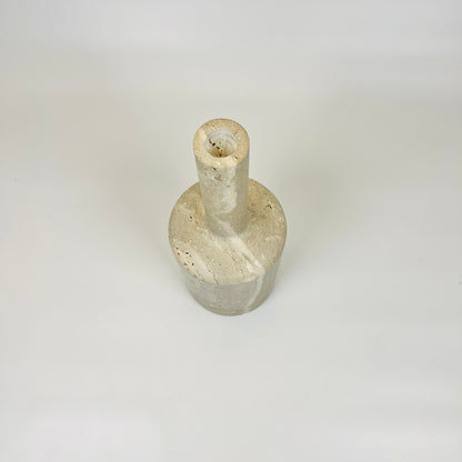 Funnel Neck Ornament Bottle - Travertine