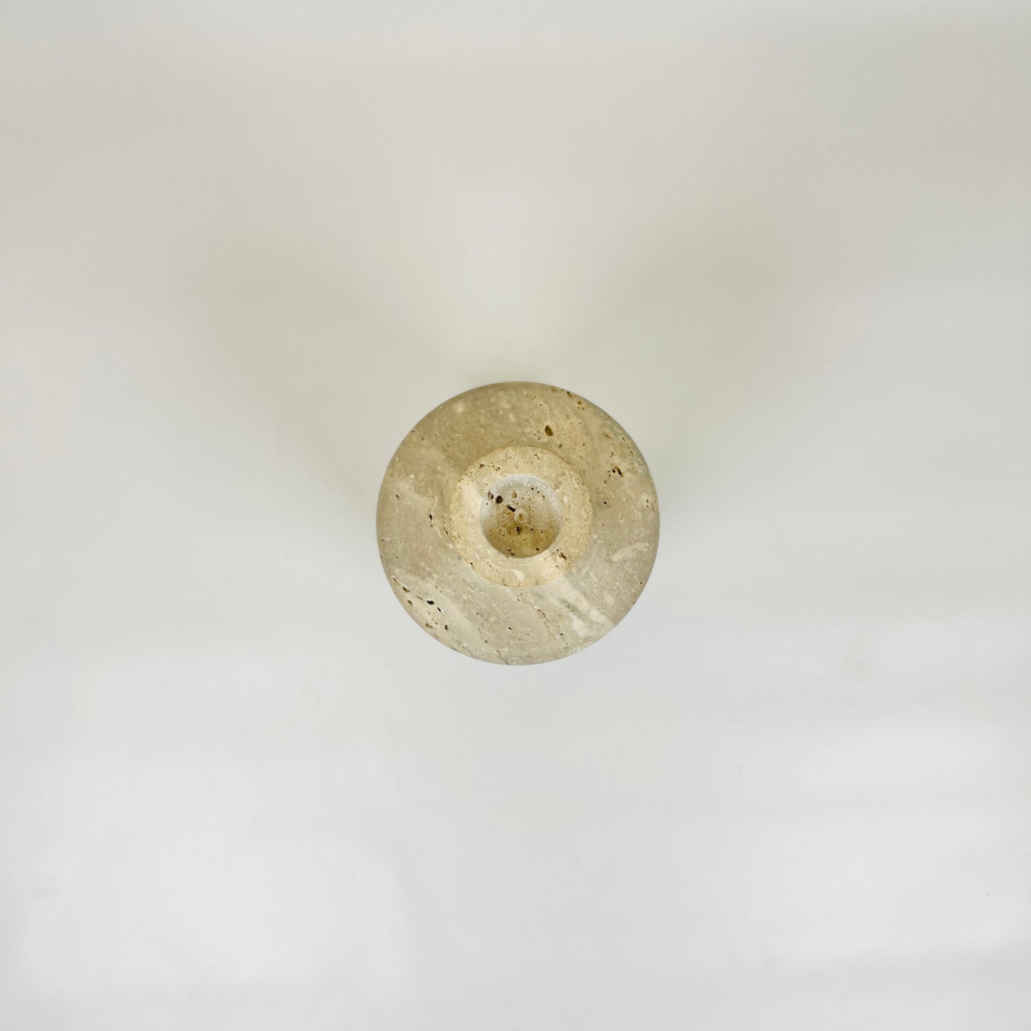 Funnel Neck Ornament Bottle - Travertine