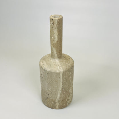 Funnel Neck Ornament Bottle - Travertine
