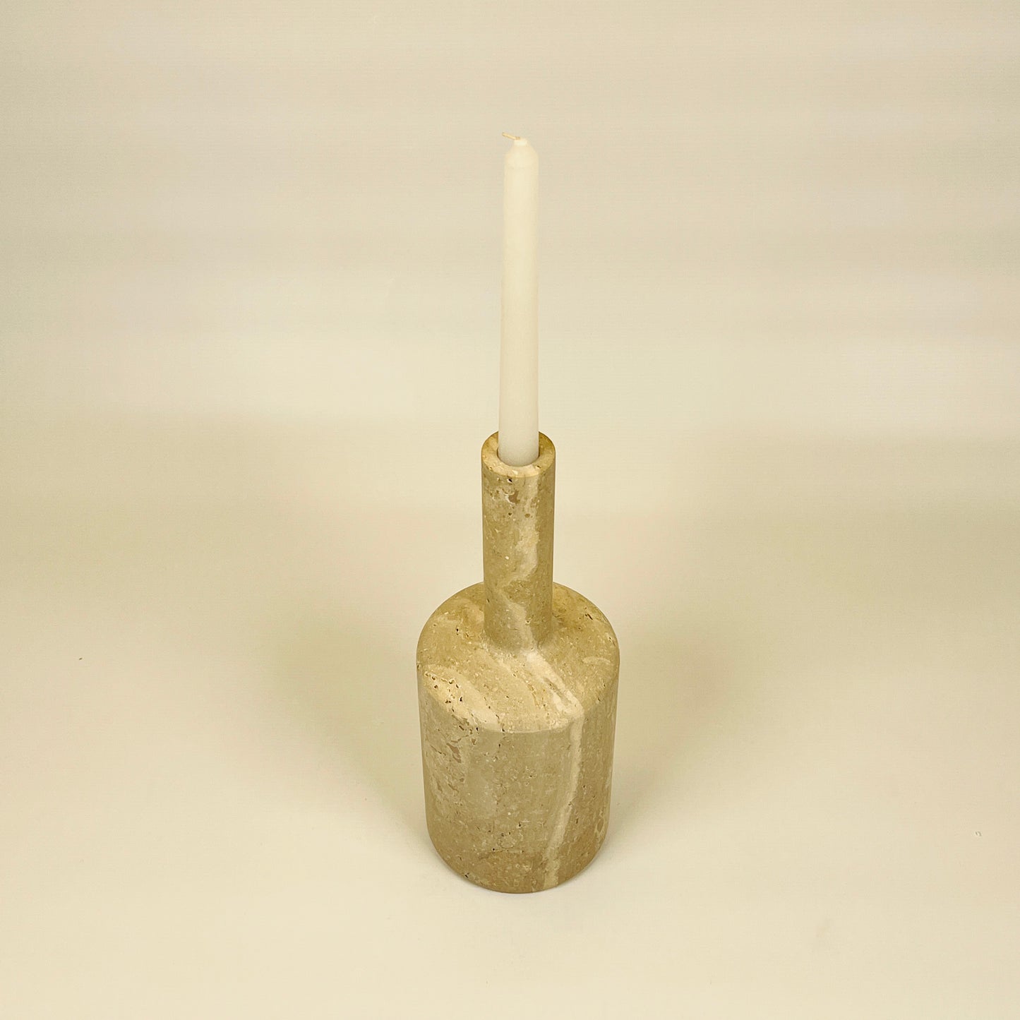 Funnel Neck Ornament Bottle - Travertine