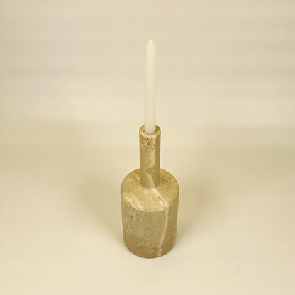 Funnel Neck Ornament Bottle - Travertine