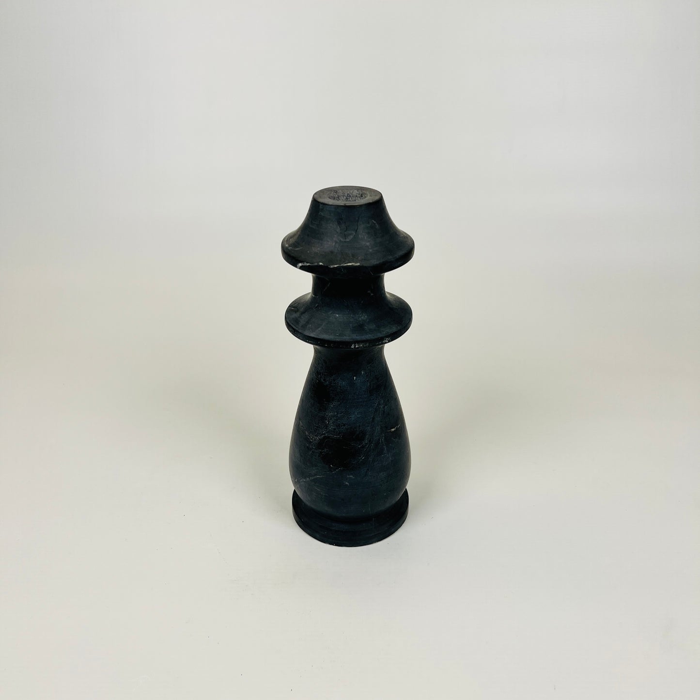 Ringed Bulb Candle Stand - Black