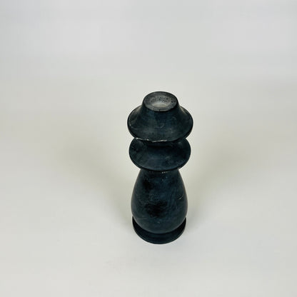 Ringed Bulb Candle Stand - Black