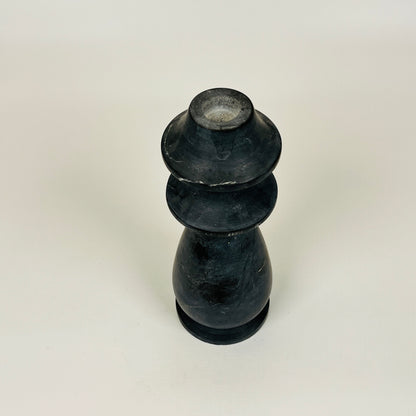 Ringed Bulb Candle Stand - Black
