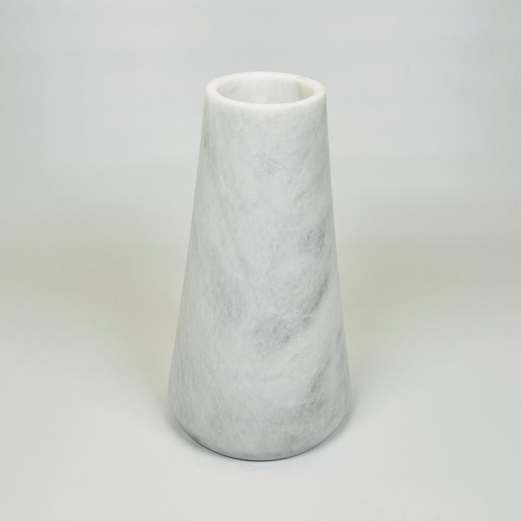 Funnel Grey Swirled Vase