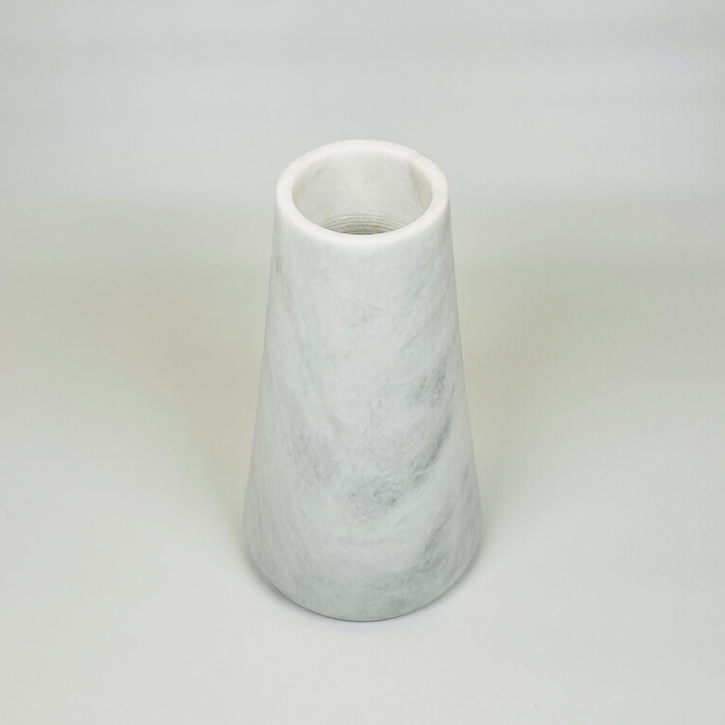 Funnel Grey Swirled Vase