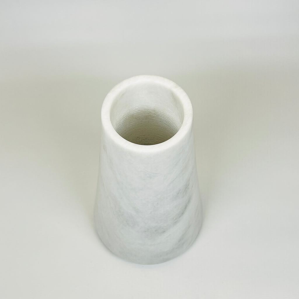 Funnel Grey Swirled Vase