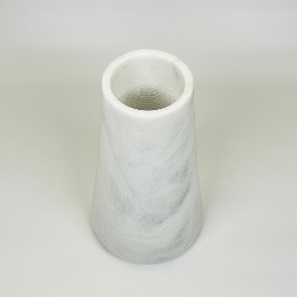 Funnel Grey Swirled Vase