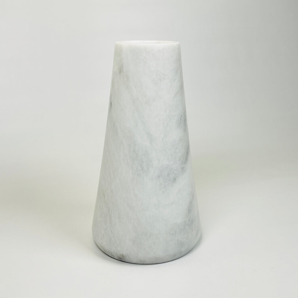 Funnel Grey Swirled Vase