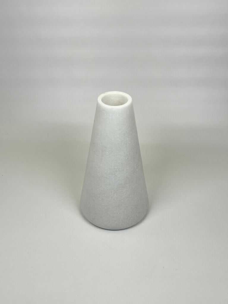 Funnel Light Grey Streaked Vase