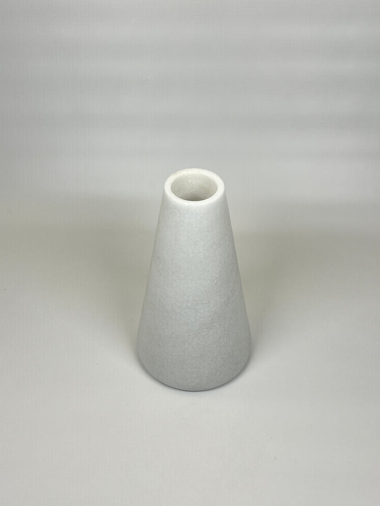 Funnel Light Grey Streaked Vase