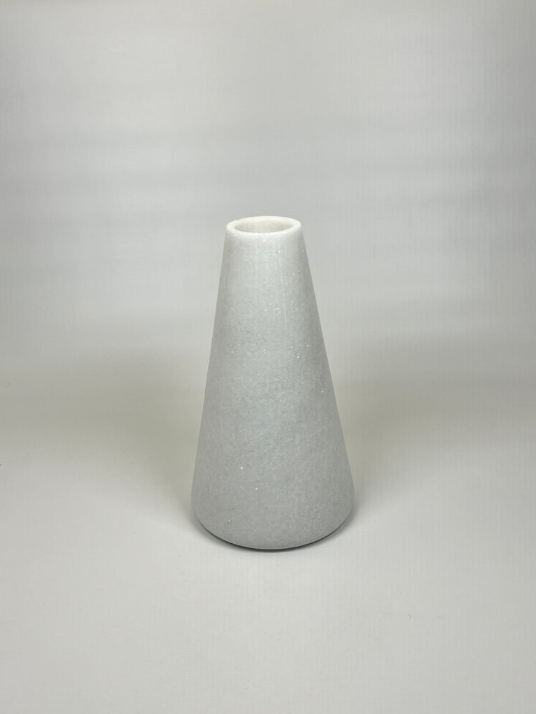 Funnel Light Grey Streaked Vase