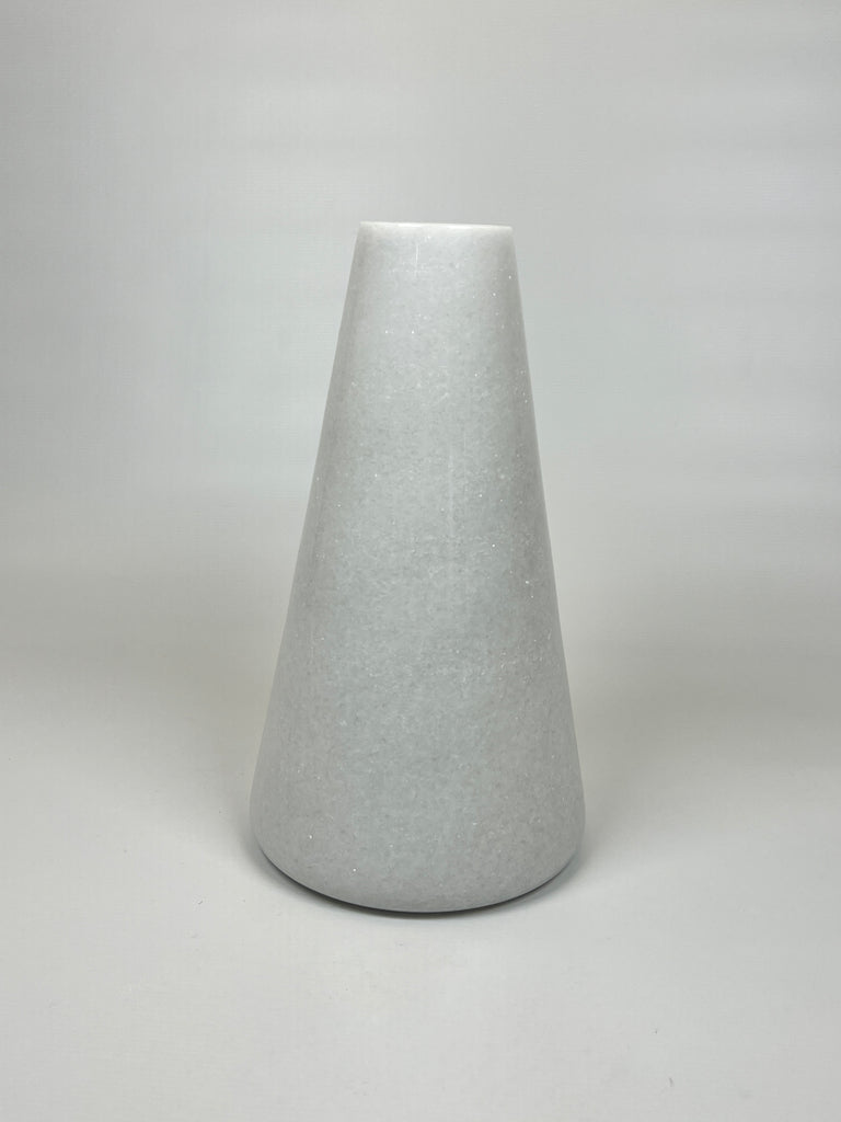 Funnel Light Grey Streaked Vase