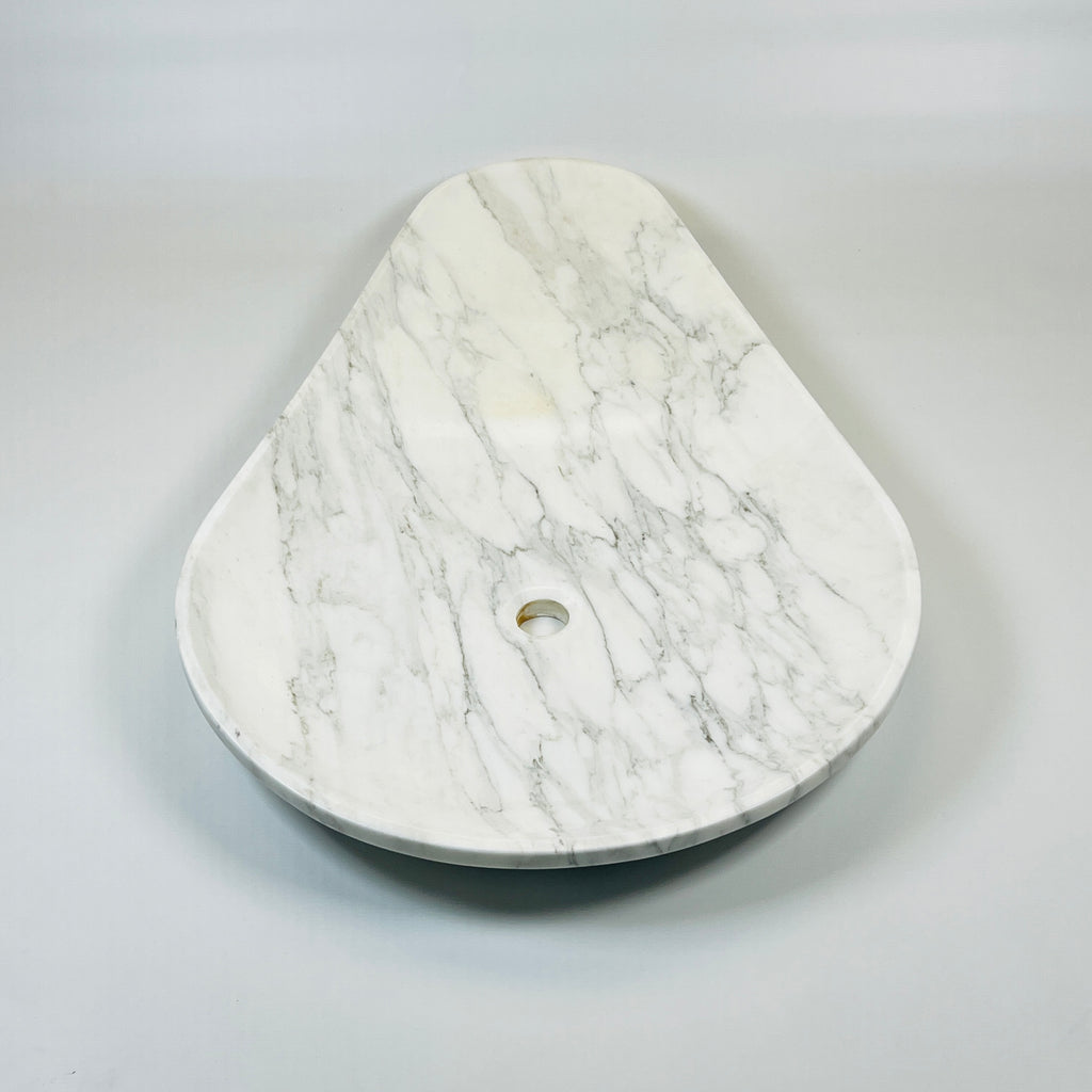 Tear Drop Grey Webbed Marble Sink