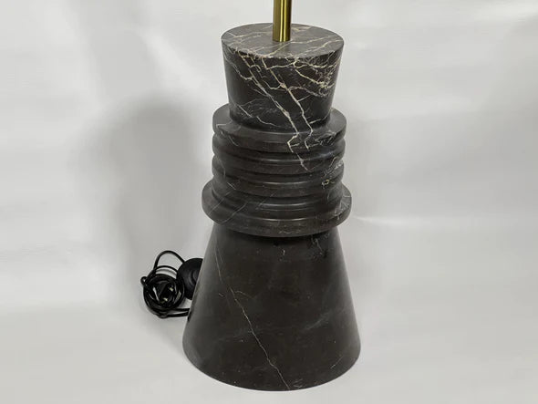 Ringlet Black Taxila Stone Floor Lamp