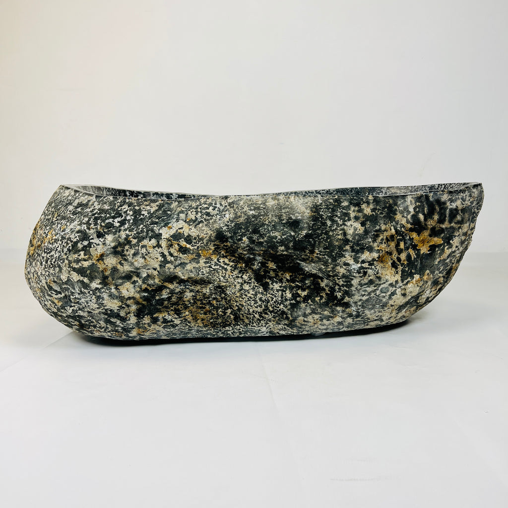 Caramel Spotted River Stone Sink