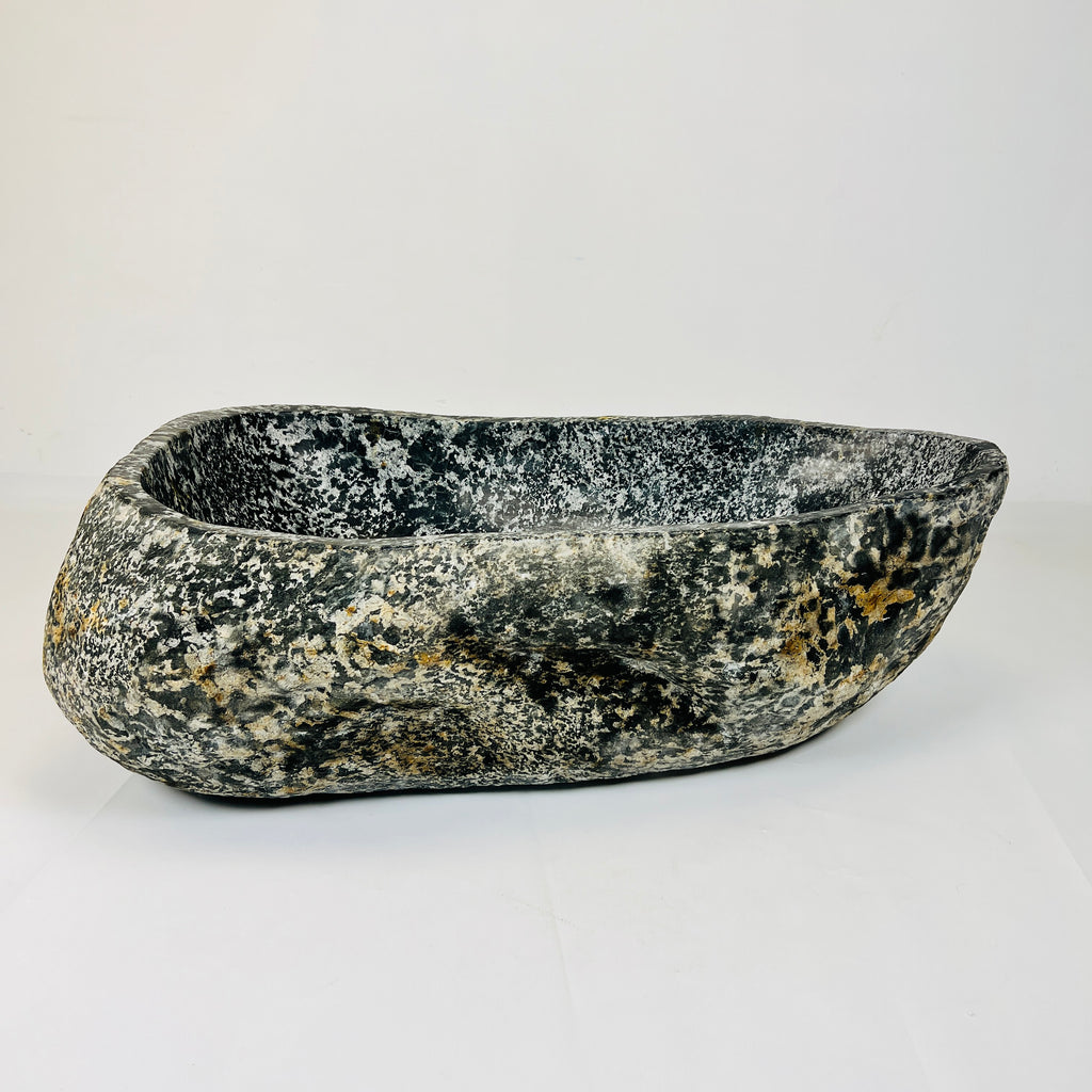 Caramel Spotted River Stone Sink